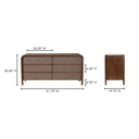 Rye 6 Drawer Dresser Warm Brown - 10
