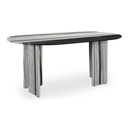 Celia Oval Dining Table Panda Marble - 1