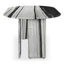 Celia Oval Dining Table Panda Marble - 2