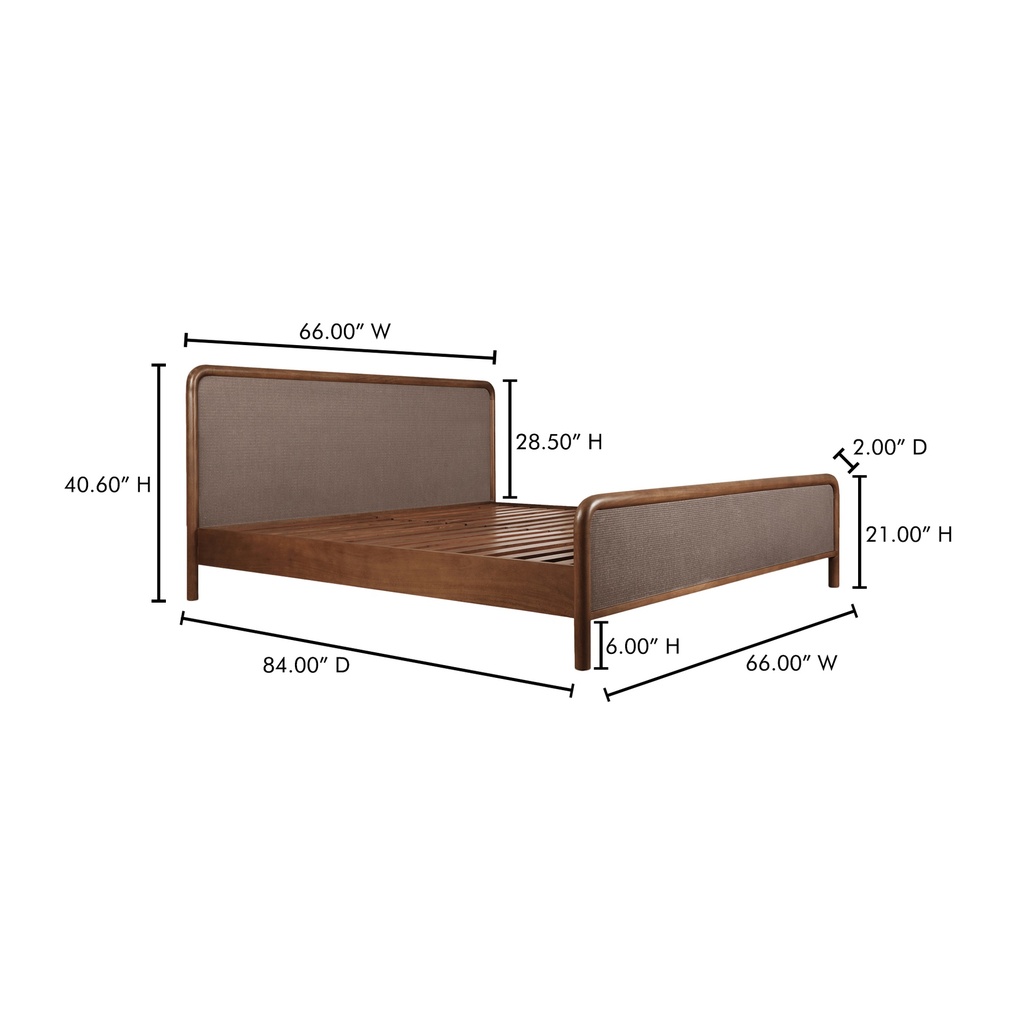 Rye Queen Bed Warm Brown - 10