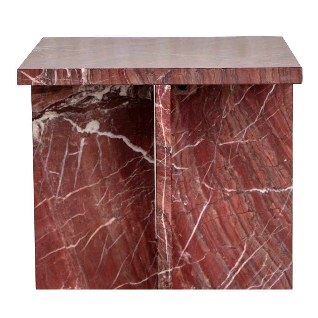 Blair Accent Table Rosso Levanto Marble - 3