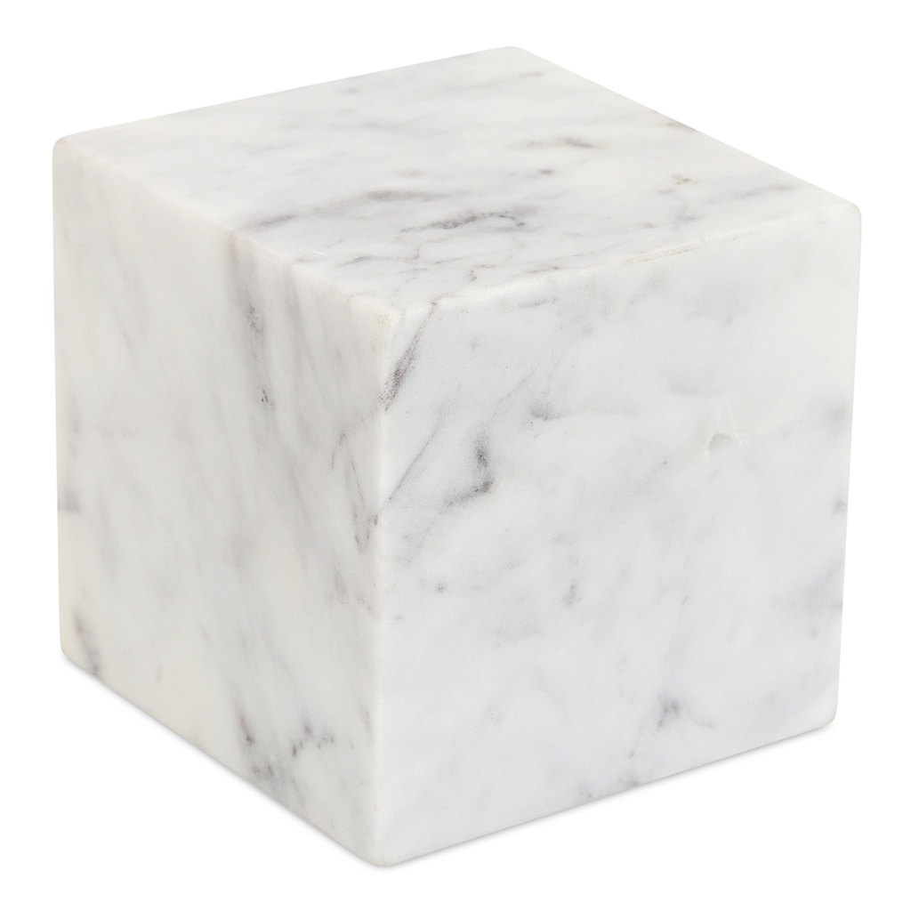 Cora Cube Tabletop Accent Banswara Purple White Marble - 1