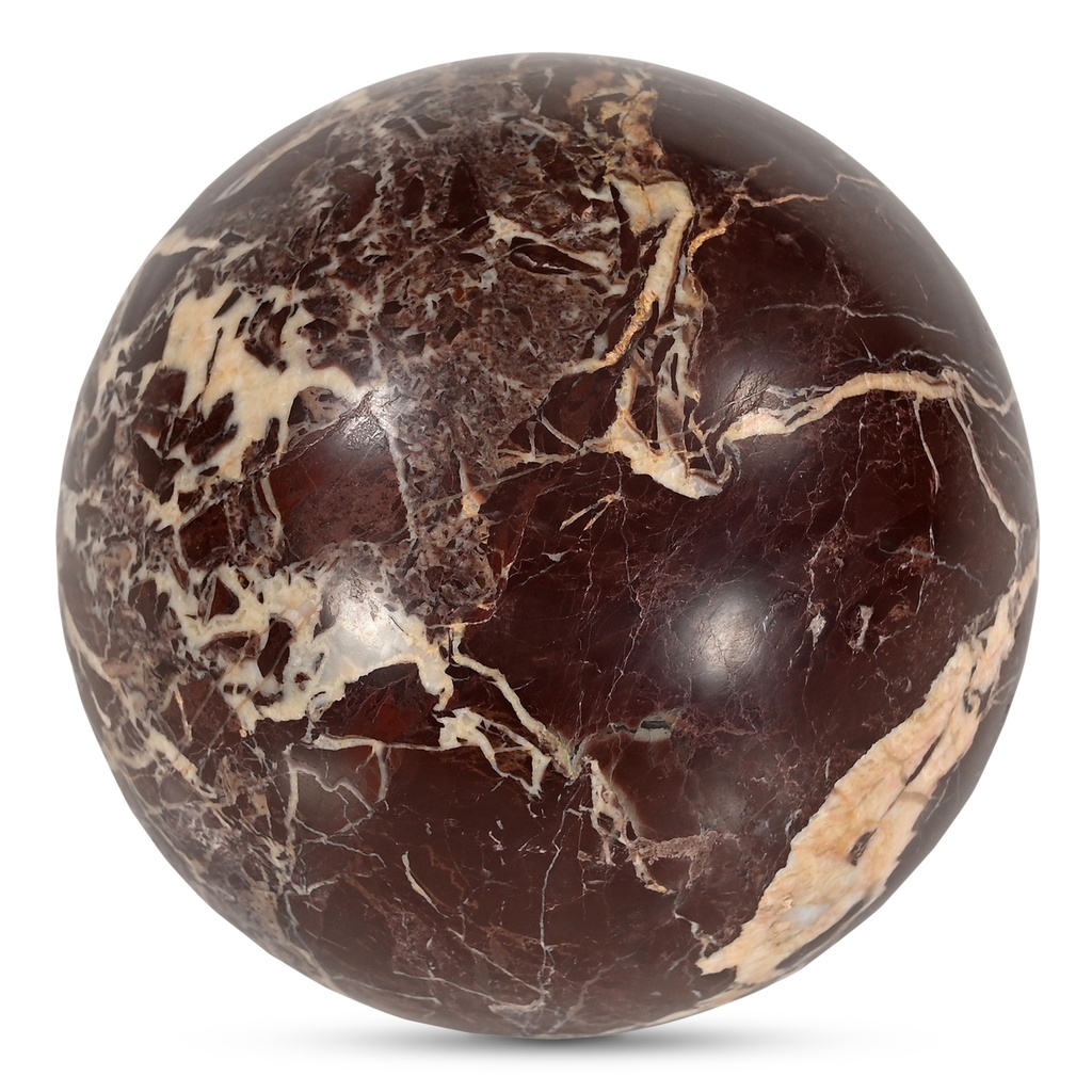Odessa Sphere Tabletop Accent Red Levanto Marble - 1