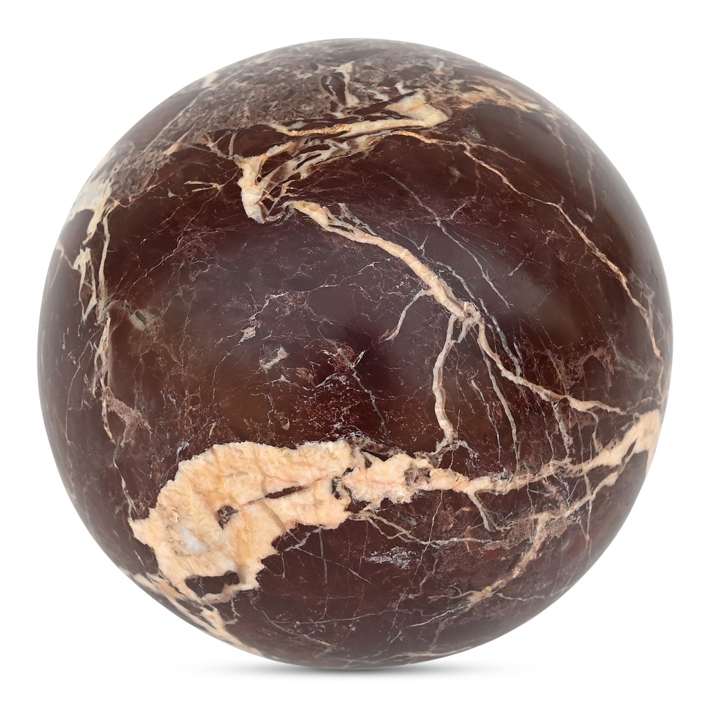 Odessa Sphere Tabletop Accent Red Levanto Marble - 2