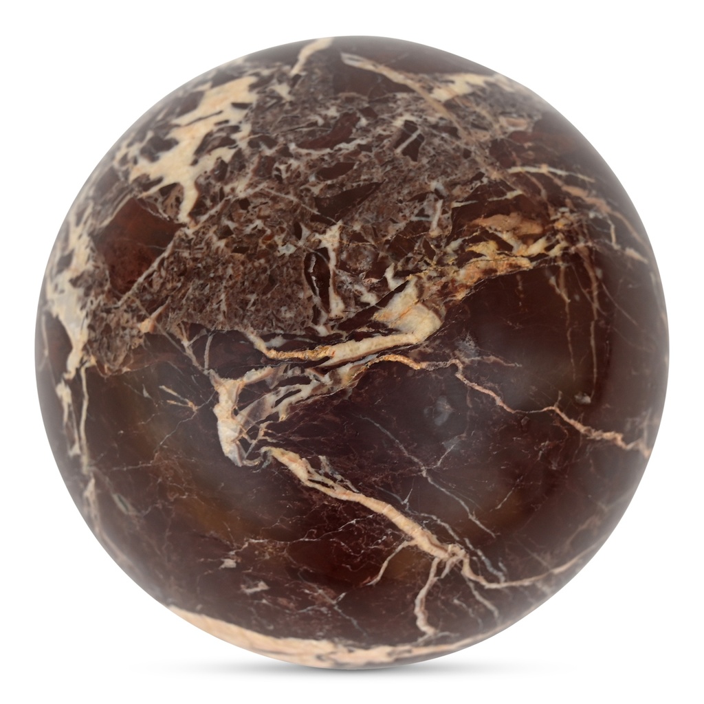 Odessa Sphere Tabletop Accent Red Levanto Marble - 3