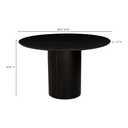 Povera Round Dining Table Black - 6