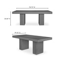 Antonius Outdoor Dining Table Grey - 8