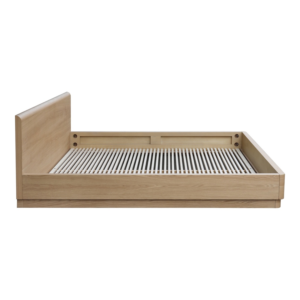 Round Off Queen Bed Light Oak Brown - 3