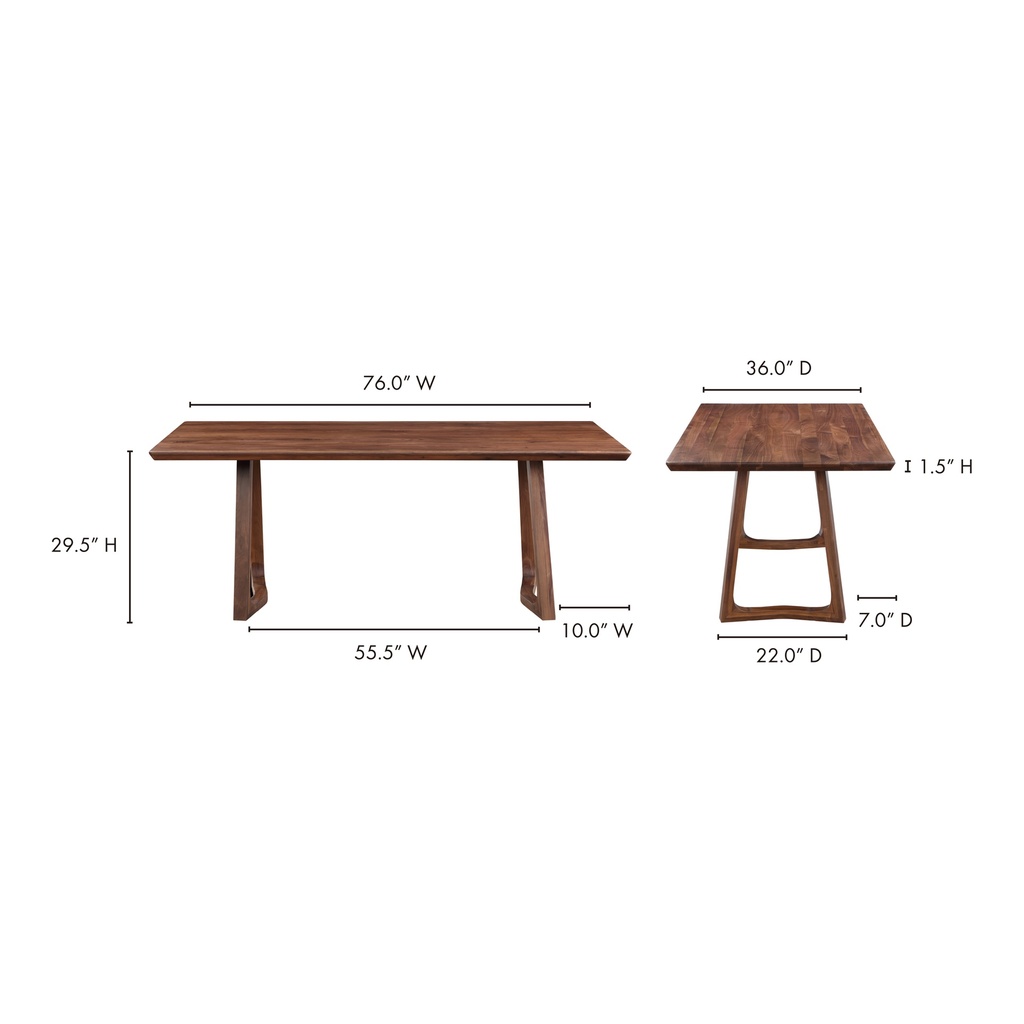 Silas Dining Table Walnut Brown - 6
