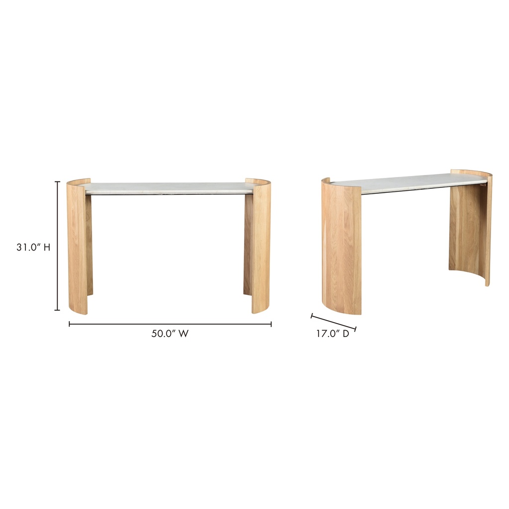 Dala Console Table White - 7