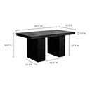 Aurelius 2 Outdoor Dining Table Black - 5