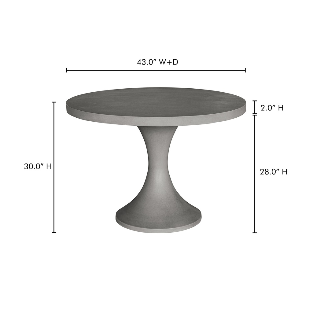 Isadora Outdoor Dining Table Grey - 6
