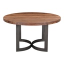 Bent Round Dining Table 54In Brown - 1
