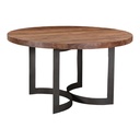 Bent Round Dining Table 54In Brown - 3