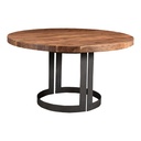 Bent Round Dining Table 54In Brown - 6