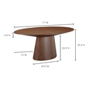 Otago Oval Dining Table Walnut Brown - 5