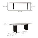 Evans Dining Table White - 9