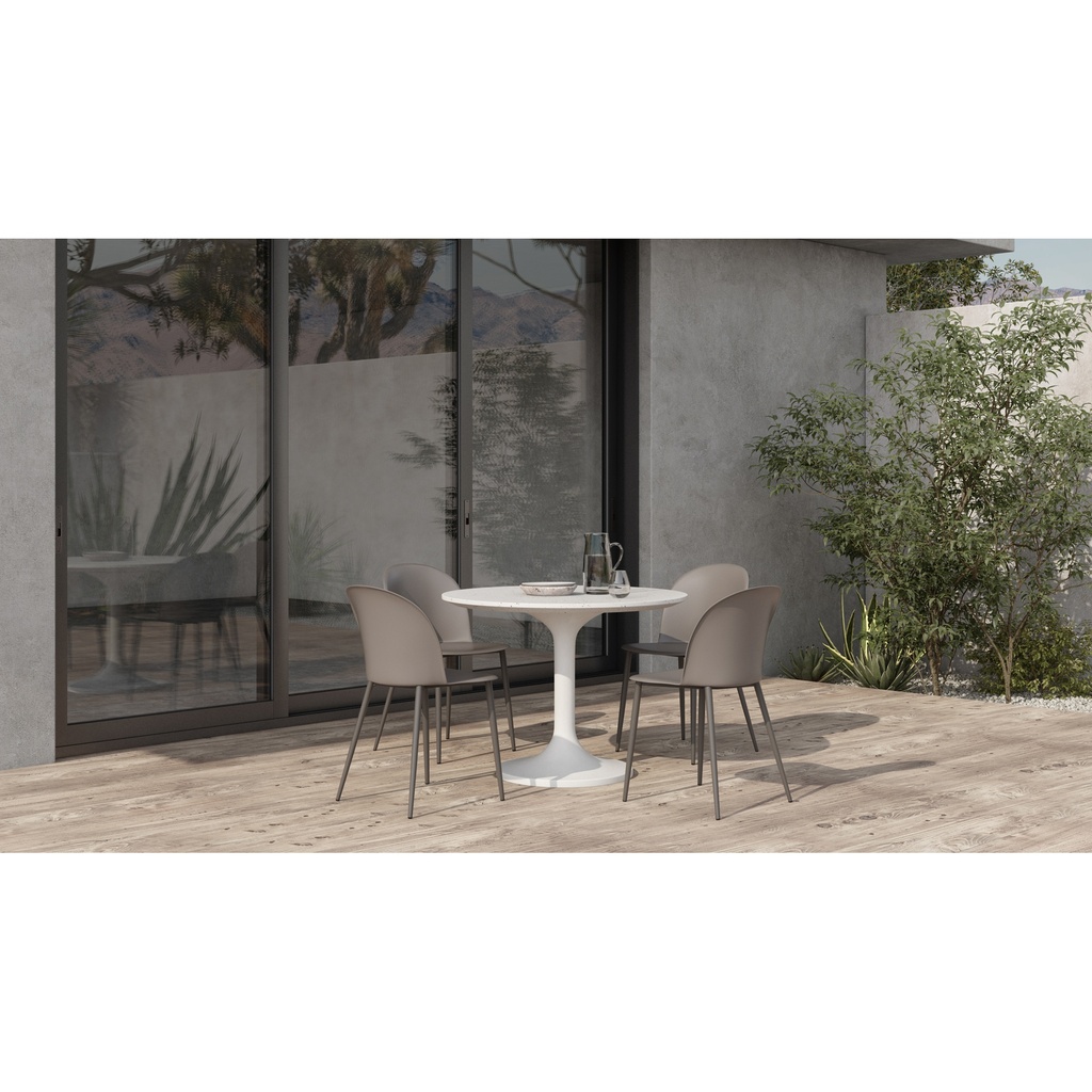 Tuli Outdoor Cafe Table White Terrazzo - 6