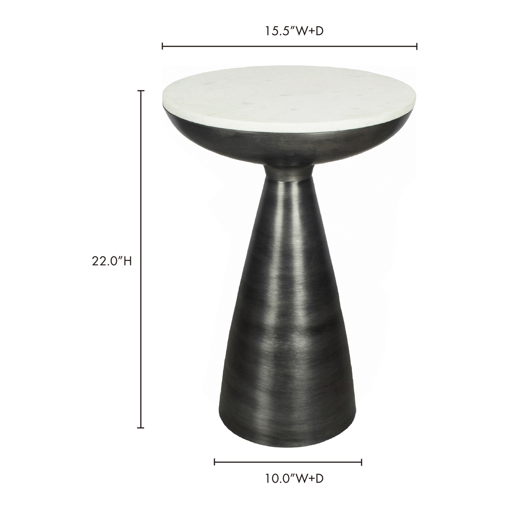 Font Side Table White Marble - 4