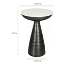Font Side Table White Marble - 4