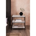 Trine Nightstand White Marble - 4