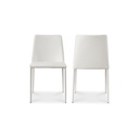 Nora Dining Chair White Vegan Leather - Set Of Two - 2
