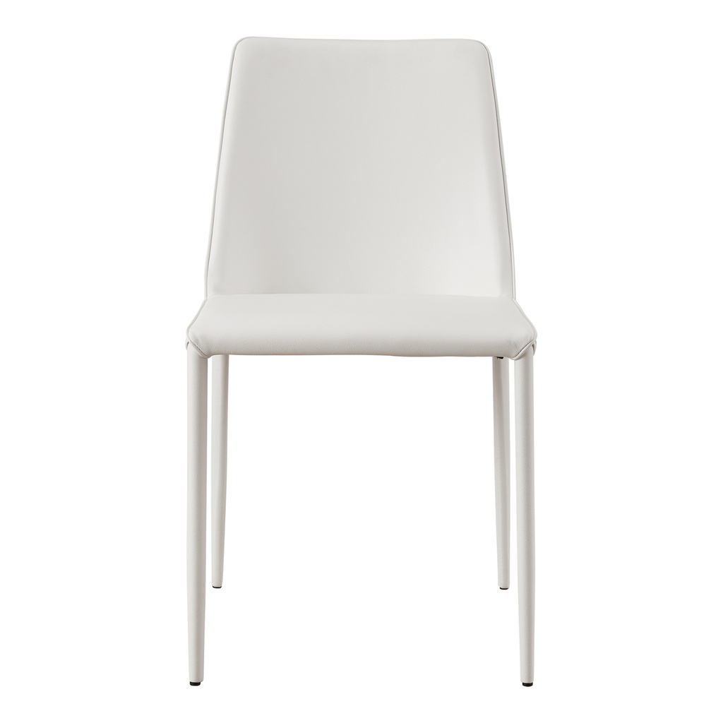 Nora Dining Chair White Vegan Leather - Set Of Two - 3