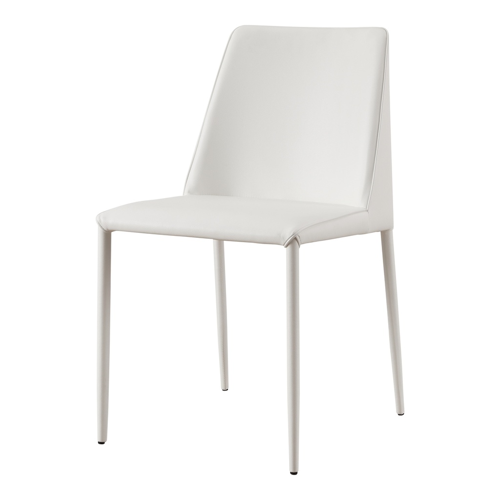 Nora Dining Chair White Vegan Leather - Set Of Two - 4
