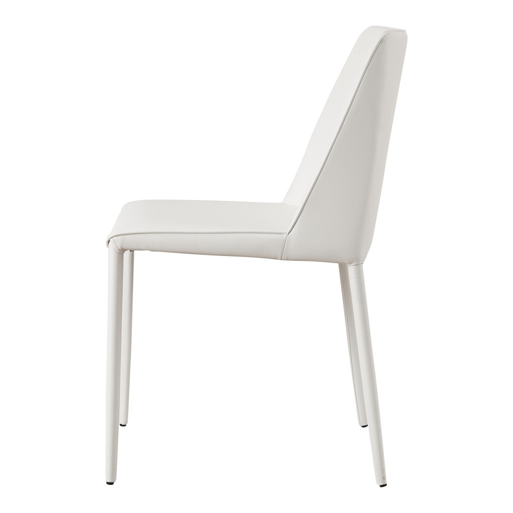 Nora Dining Chair White Vegan Leather - Set Of Two - 5