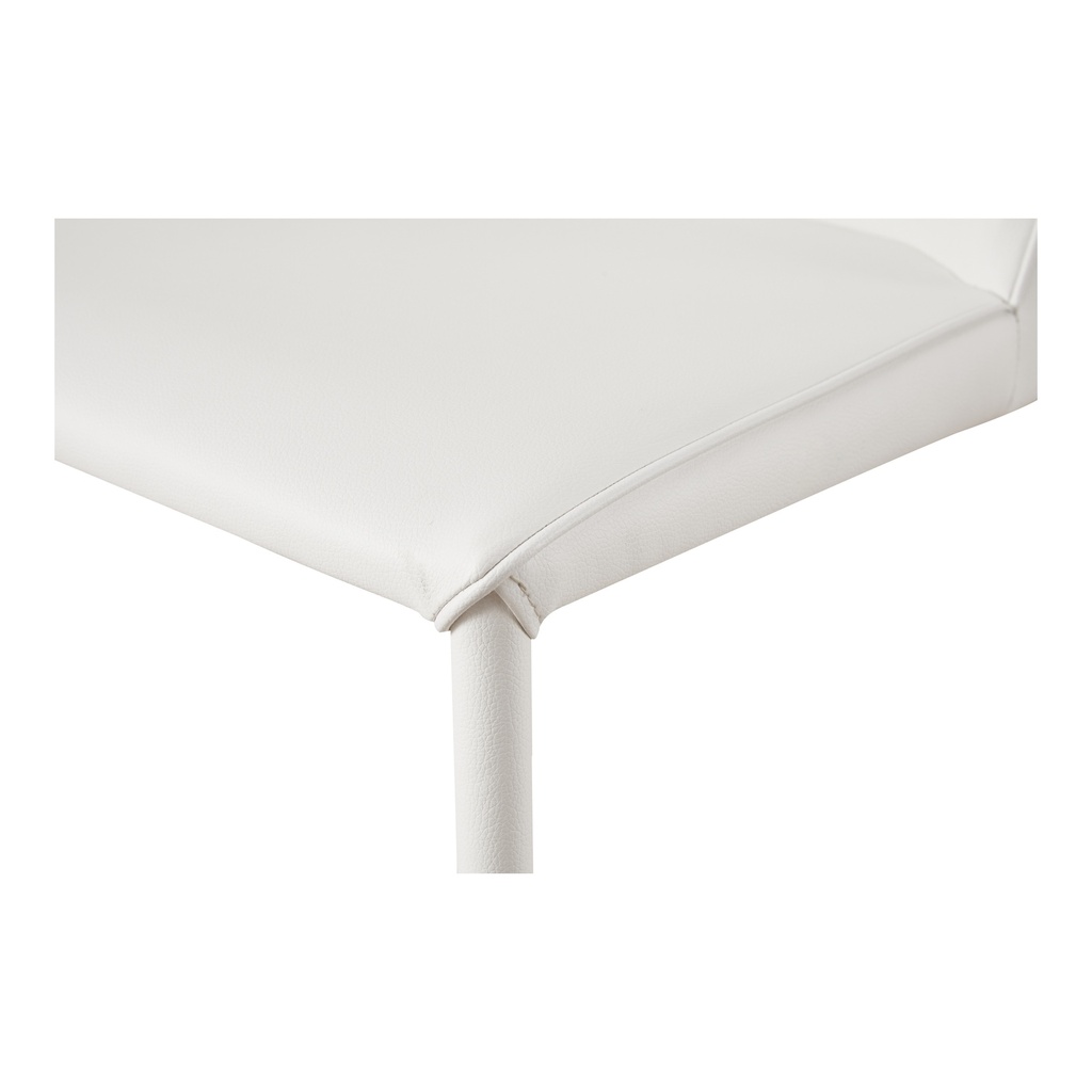 Nora Dining Chair White Vegan Leather - Set Of Two - 7