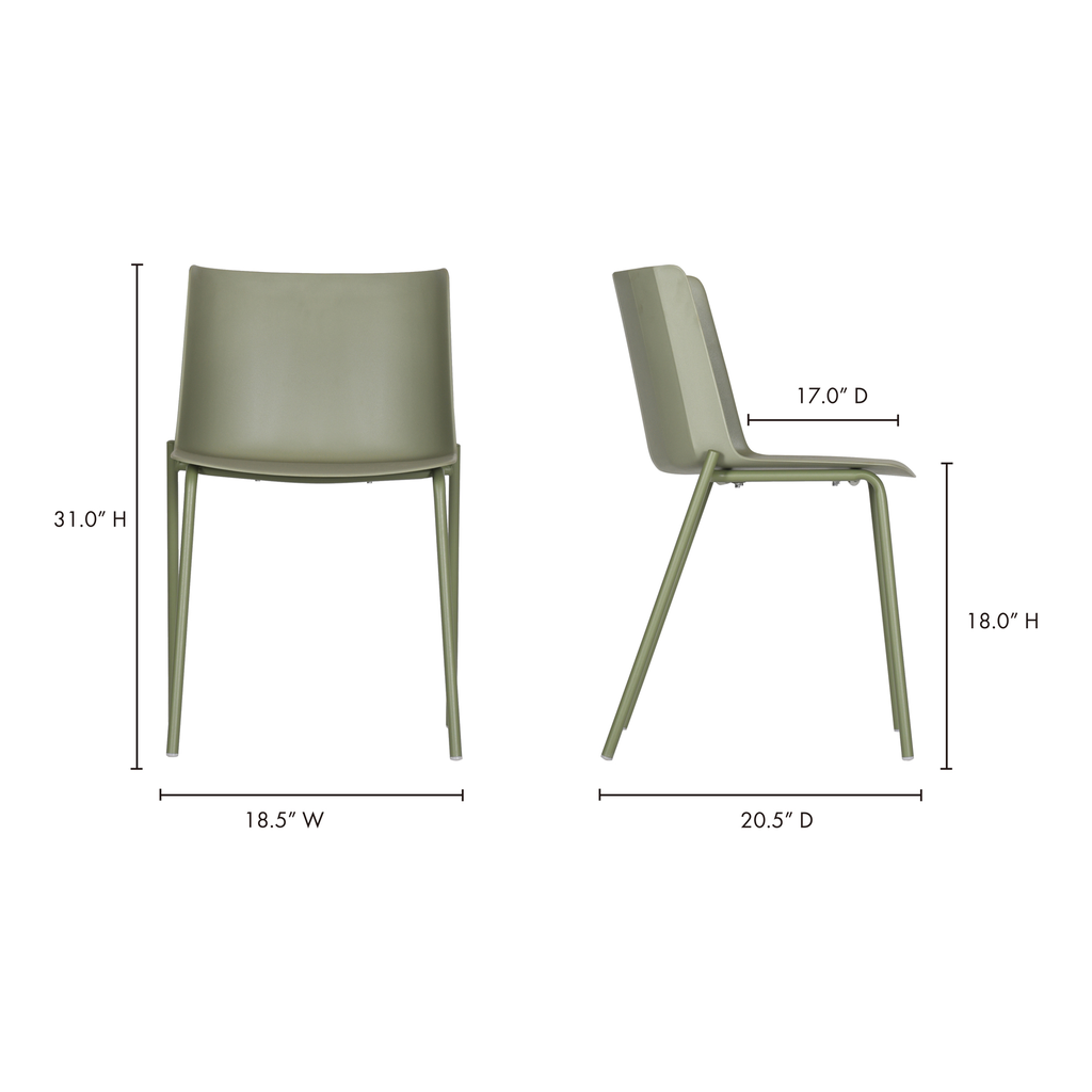 Silla Outdoor Dining Chair Sage Green - Set Of Two - 12