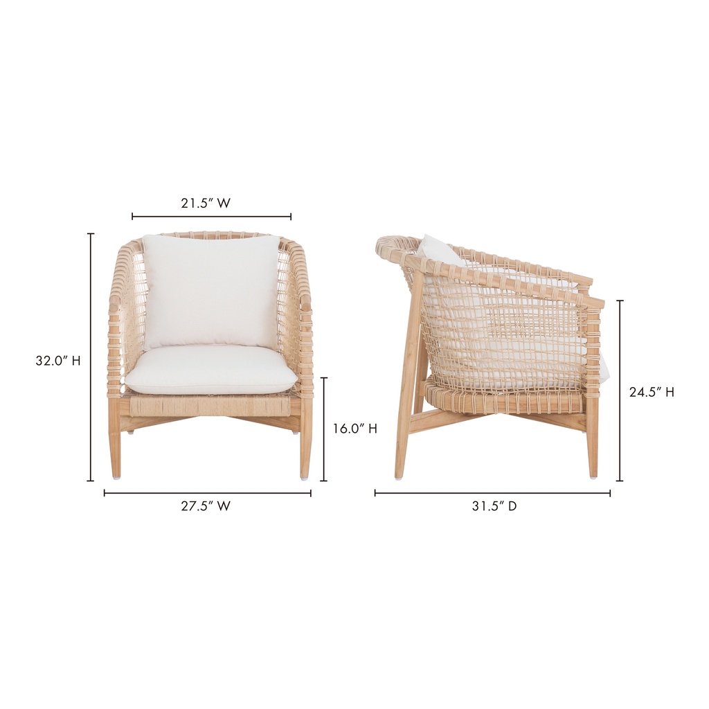 Kuna Outdoor Lounge Chair White - 8