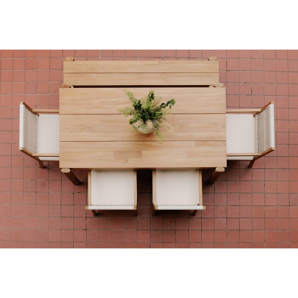 Tempo Outdoor Dining Bench Natural - 5