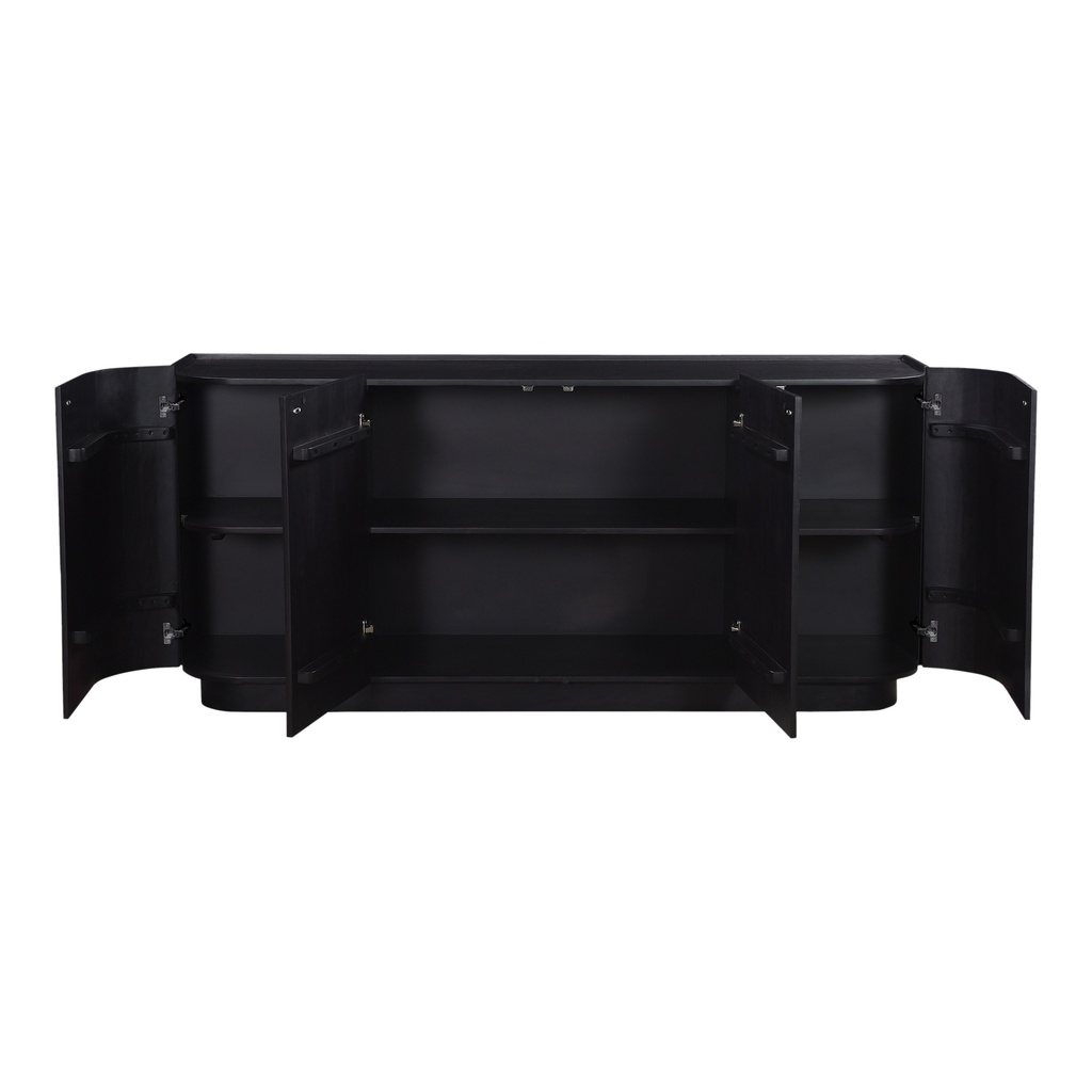 Povera 4 Door Sideboard Black - 1