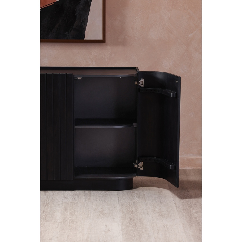Povera 4 Door Sideboard Black - 4