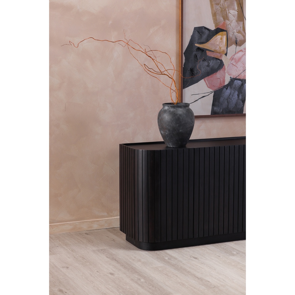 Povera 4 Door Sideboard Black - 5