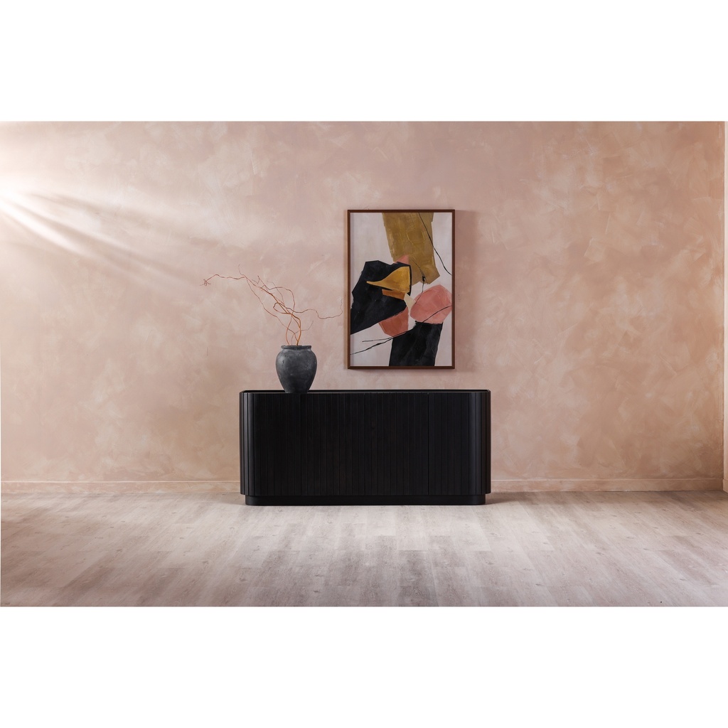 Povera 4 Door Sideboard Black - 6