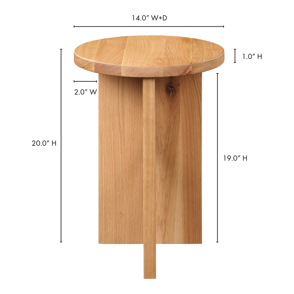 Grace Accent Table Natural Oak - 10