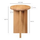 Grace Accent Table Natural Oak - 10