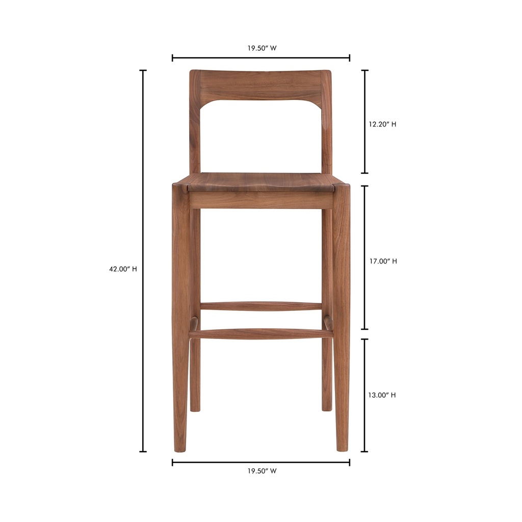 Owing Barstool Walnut Brown - 8