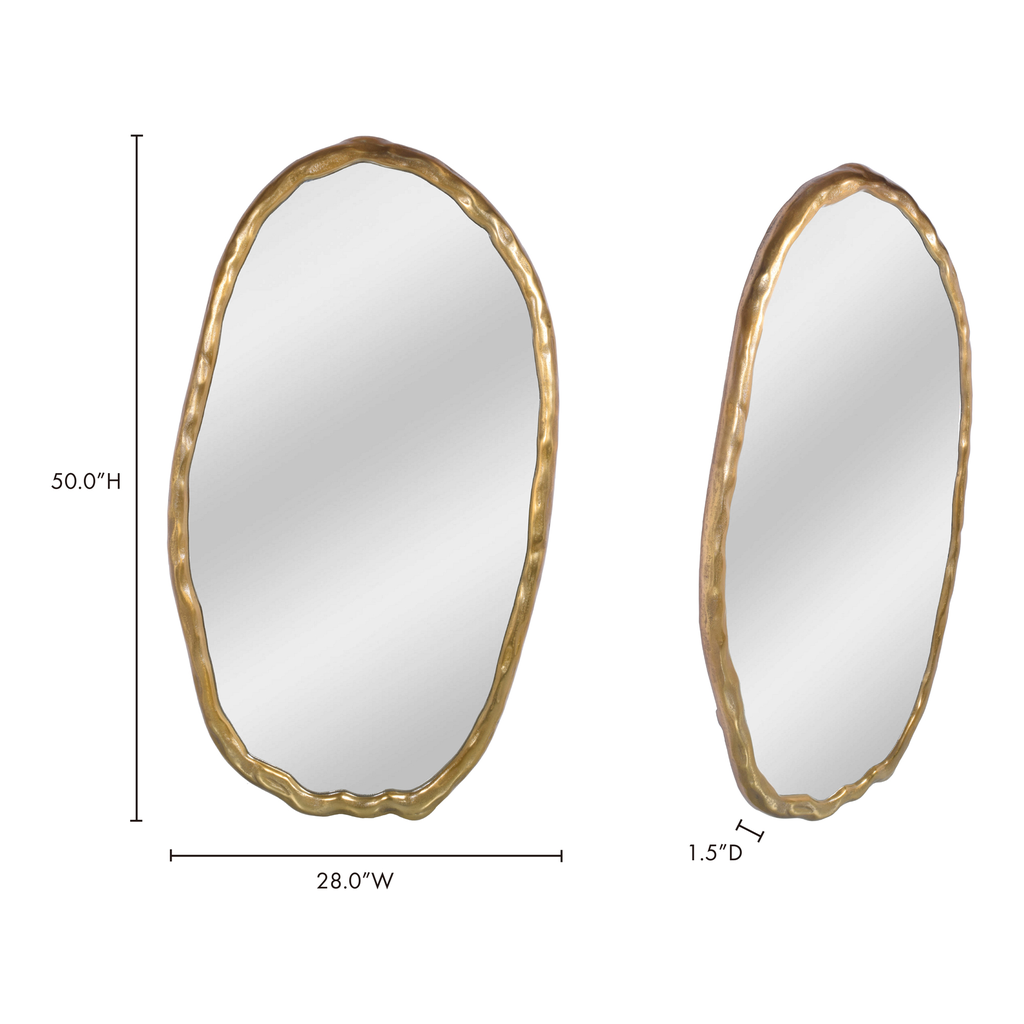 Foundry Oval Mirror Gold - 4