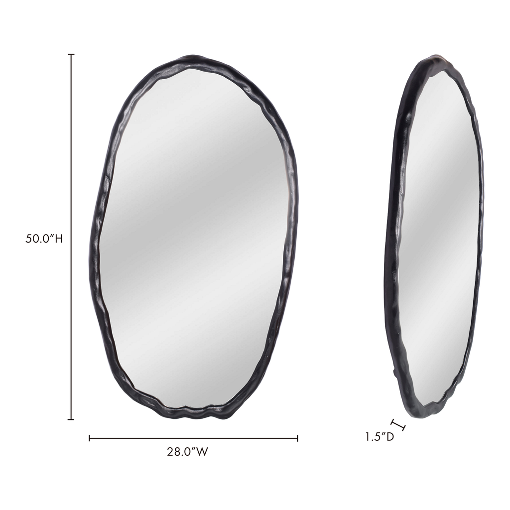 Foundry Oval Mirror Black - 4