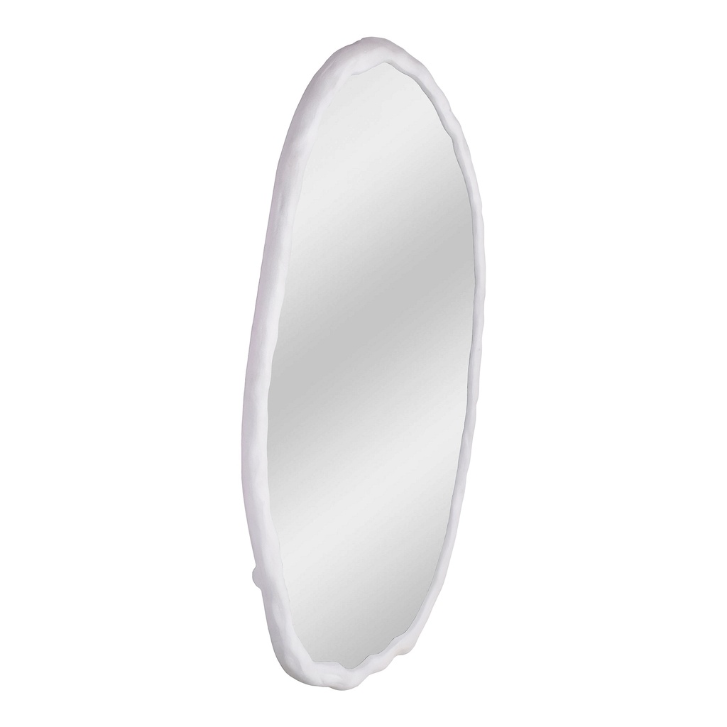 Foundry Oval Mirror White - 1