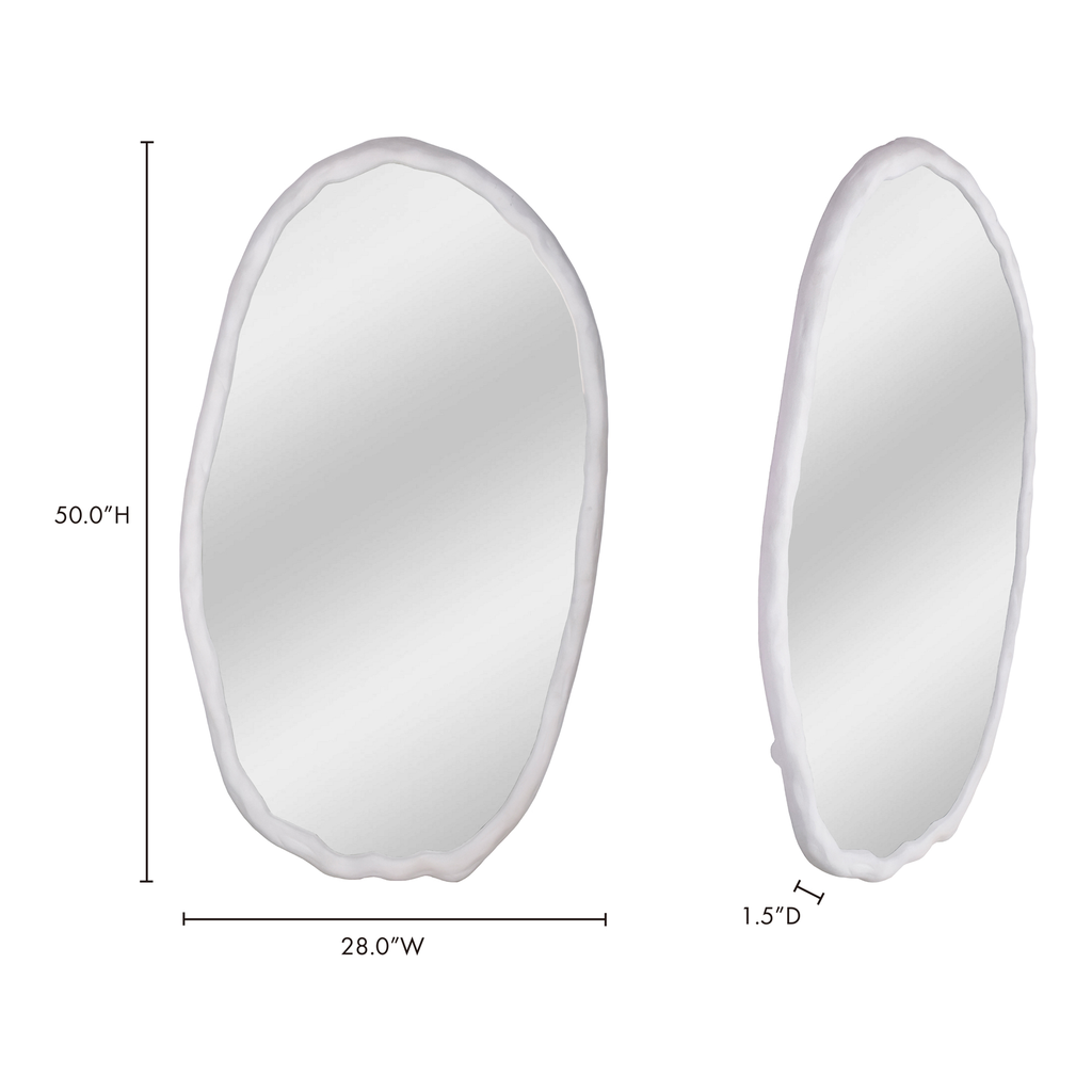 Foundry Oval Mirror White - 4