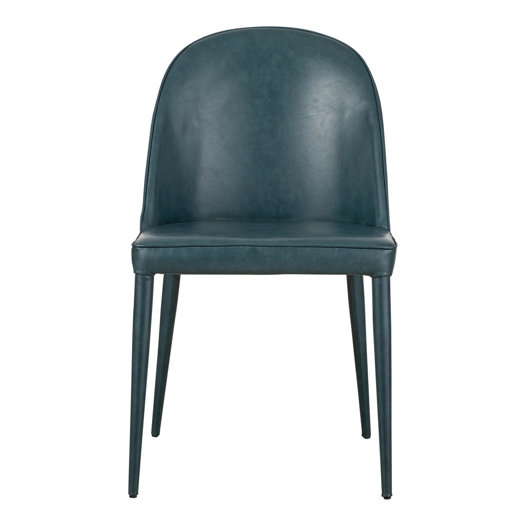 Burton Dining Chair Dark Teal Vegan Leather - Set Of Two - 3