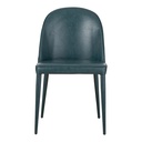 Burton Dining Chair Dark Teal Vegan Leather - Set Of Two - 3