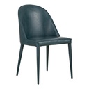 Burton Dining Chair Dark Teal Vegan Leather - Set Of Two - 4