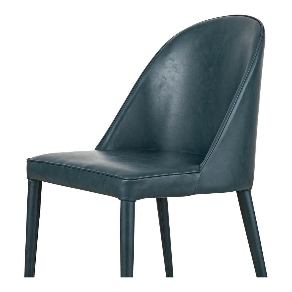 Burton Dining Chair Dark Teal Vegan Leather - Set Of Two - 7