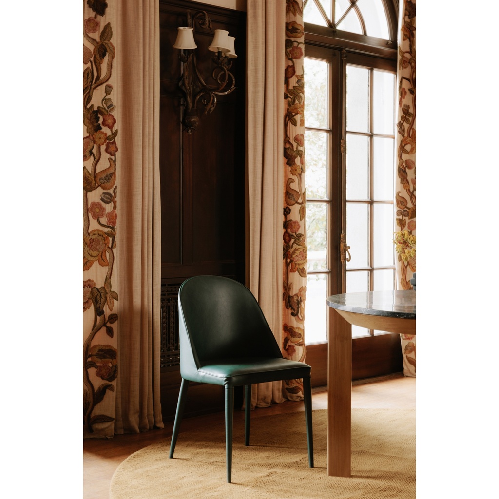 Burton Dining Chair Dark Teal Vegan Leather - Set Of Two - 8