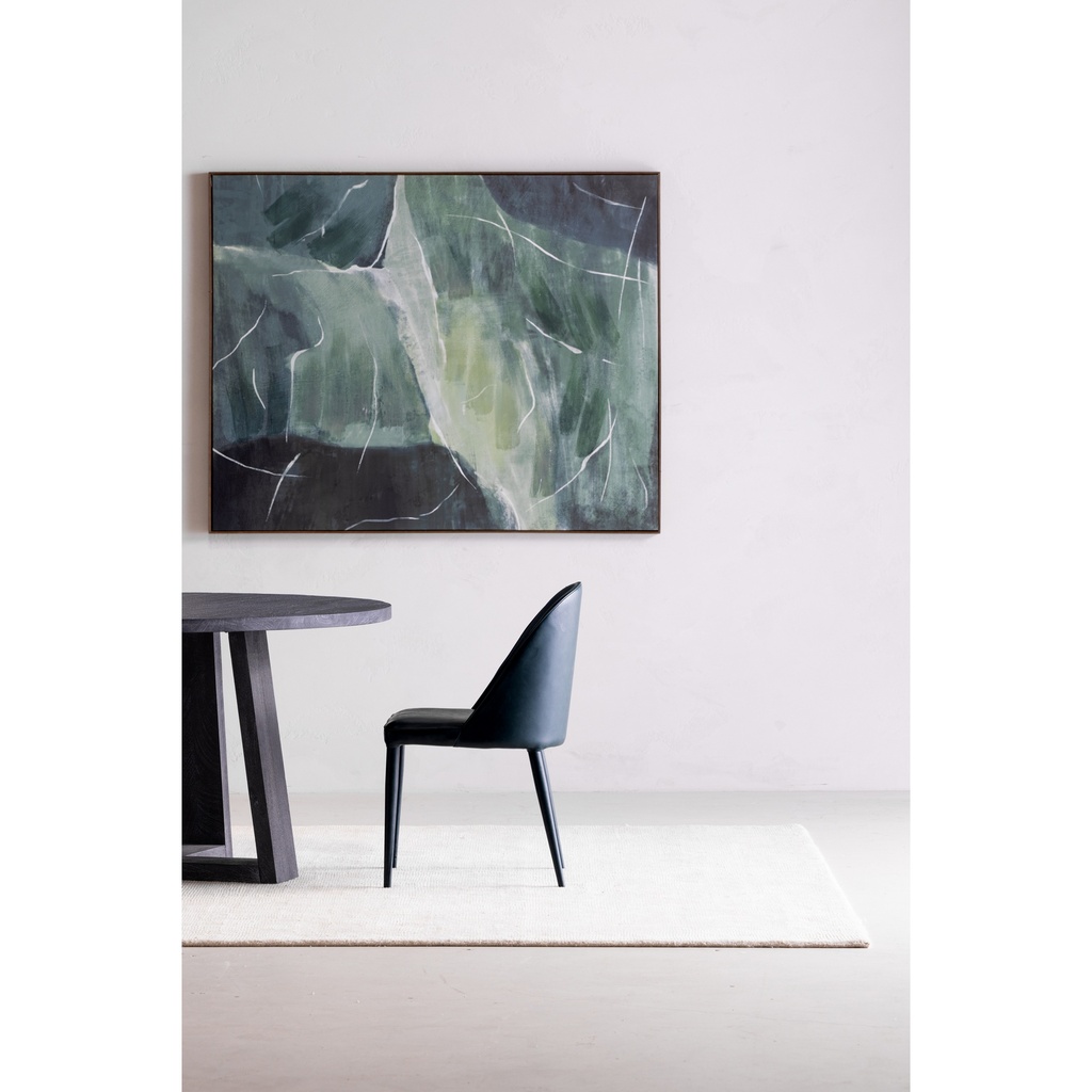 Burton Dining Chair Dark Teal Vegan Leather - Set Of Two - 10